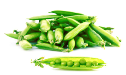 green pea isolated on white