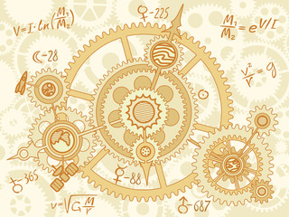 Fototapeta premium blueprint of space mechanic