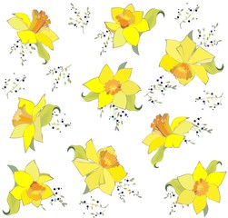 Seamless background from a flowers ornament