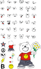 polar bear kid cartoon set7