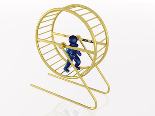 Man in the squirrel cage
