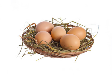Easter Eggs in basket