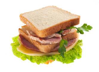 sandwiches with cheese and ham .