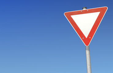 Schild Vorfahrt gewähren