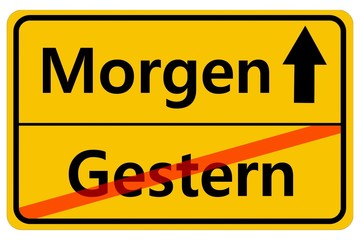 Obraz premium Gestern und Morgen