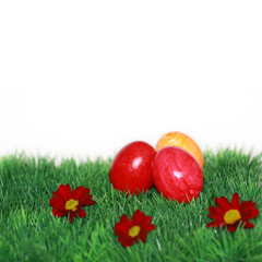 Ostern Motiv mit viel Freiraum für eigene Texte