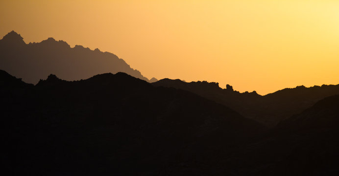 Mount Sinai at sundown