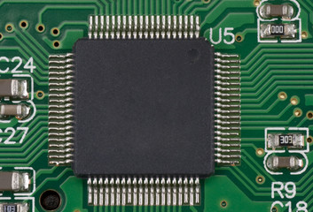 Detail of an electronic printed circuit board