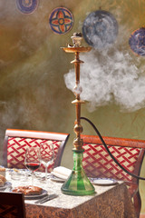 Hookah in the restaurant