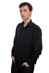 Fototapeta premium A young man stands