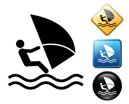 Windsurf pictogram and signs