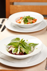 salad with beet and basil