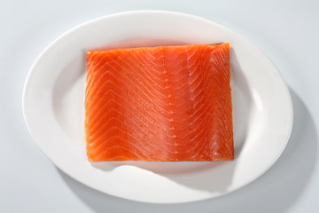 Fresh salmon steak