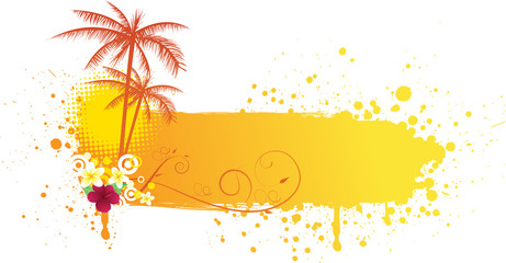 Fototapeta premium Grunge summer banner