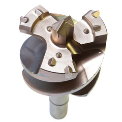 Big diameter building drill on concrete for powerful