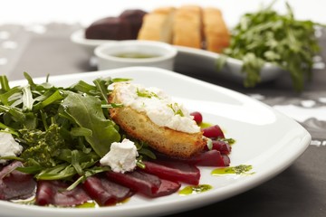 Beetroot salad with sauce