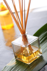 Closeup of perfumed incense sticks