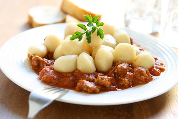 Gnocchi with Meat Sauce