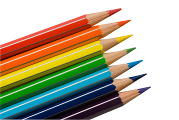 Rainbow colors pencils