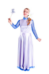 Girl dressed as magic fairy