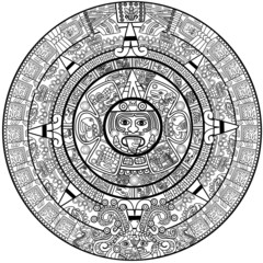 Vector Maya calendar - obrazy, fototapety, plakaty