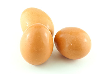 Eggs stack isolated on a white background