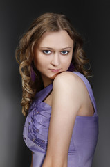 Fototapeta premium portrait of a beautiful woman in the evening dress