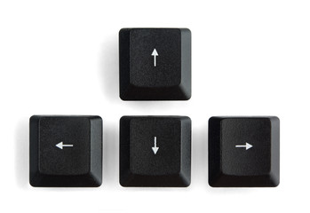 Black computer arrow keys