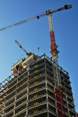 Fototapeta premium Edifico in costruzione - cantiere Milano Porta Nuova