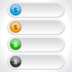 Fototapeta premium Buttons for web. Vector.