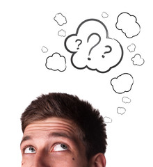 male adult has way too many questions in his head