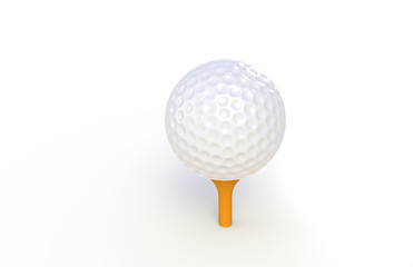Golf ball. Teeing off