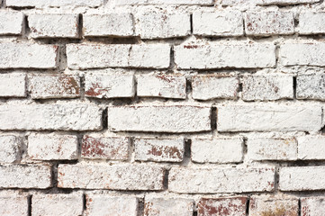Wall for background texture with white bricks