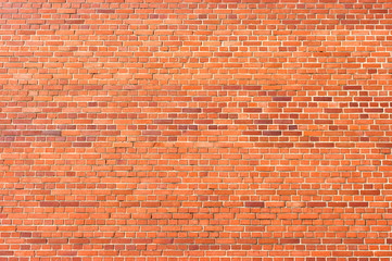 Wall texture for background with small red bricks
