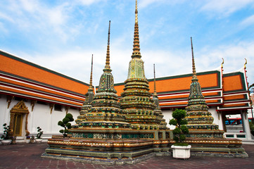 Fototapeta premium Pagoda in Wat Pho temple, Bangkok,Thailand.