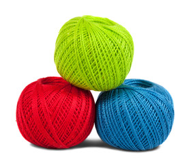 three embroidery flosses