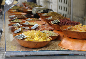 Dried fruit on the market