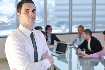 group of business people at meeting