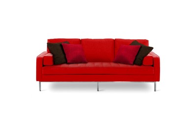 red sofa