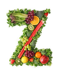 Fruit and vegetable alphabet - letter Z