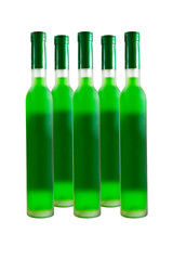 Green wine bottle