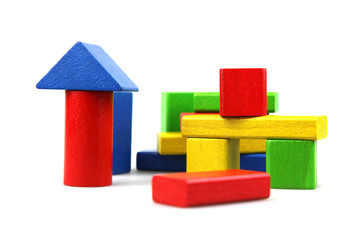 Wooden building blocks
