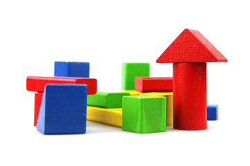Obraz premium Wooden building blocks