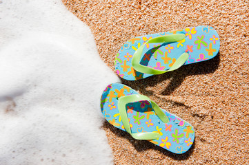 Flip flops at the beach