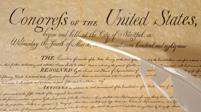 United States Declaration of Independence - feather included