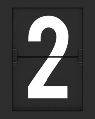 Number 2 from mechanical timetable board