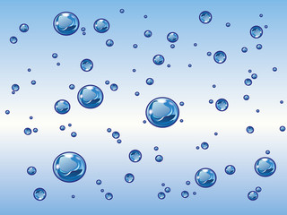 Wassertropfen Wasserblasen Wasser Welle 11 - obrazy, fototapety, plakaty