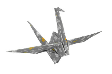 Colorful traditional Japanese origami bird