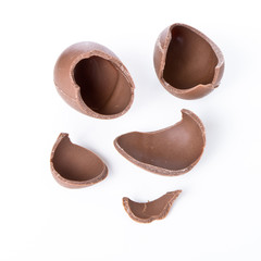 cracked chocolate egg