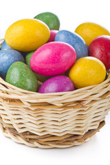 easter eggs in basket